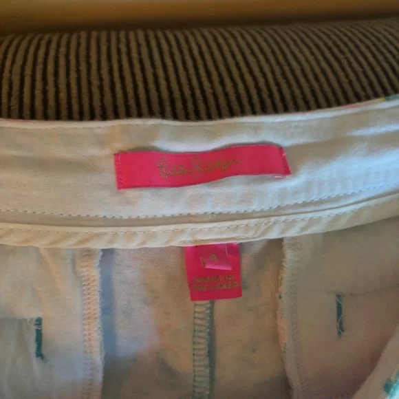 Lilly Pulitzer Pink and Blue High Waist Shorts - Picture 3 of 3